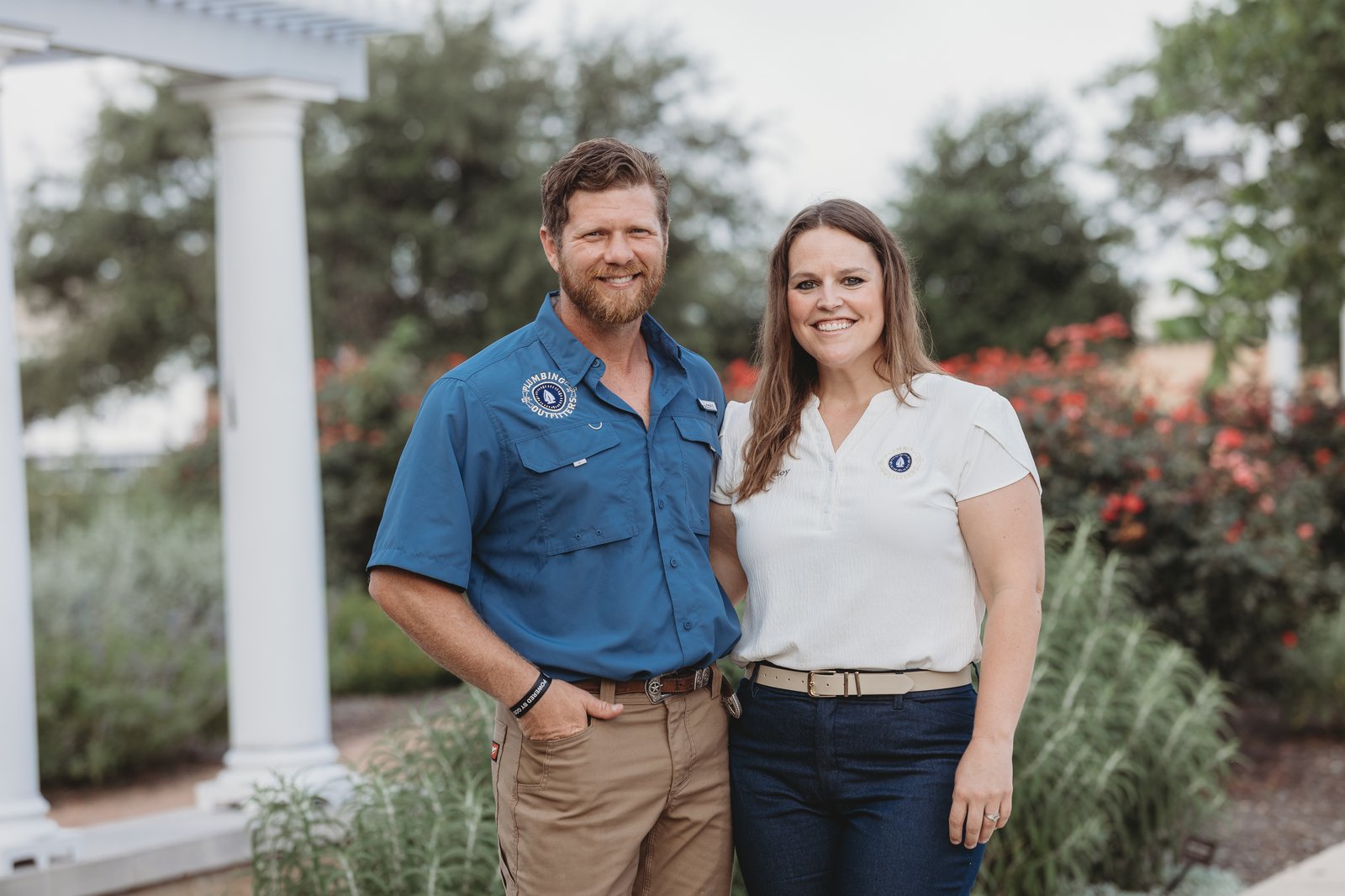 The Plumbing Outfitters owners, side by side
