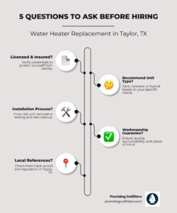 5 Questions to Ask Before Hiring Water Heater Replacement Taylor, TX