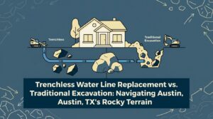 Trenchless Water Line Replacement vs. Traditional Excavation: Navigating Austin, TX's Rocky Terrain — featured image