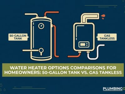 Water Heater Options Comparisons for Homeowners: 50-Gallon Tank vs. Gas Tankless